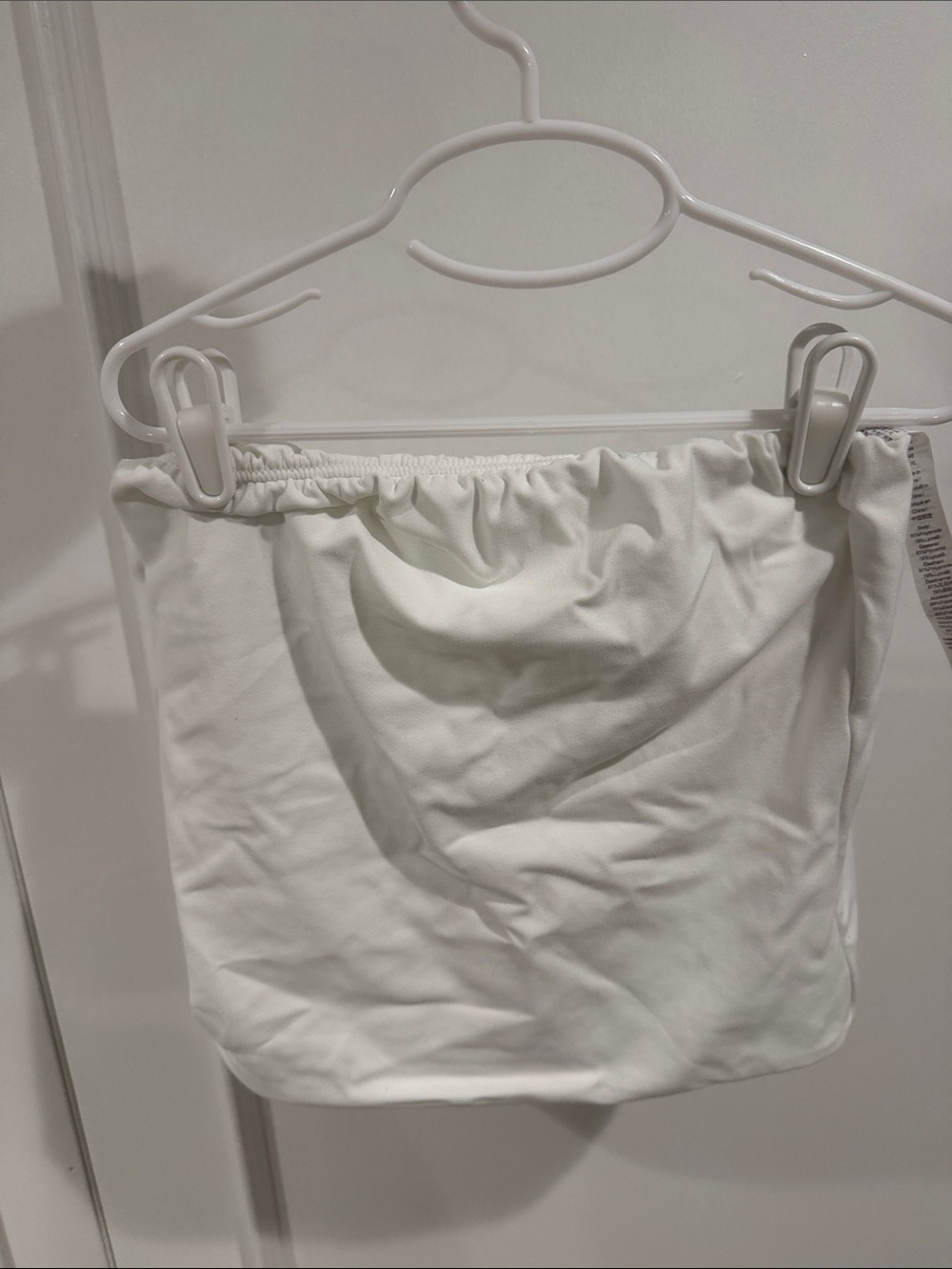 White Strapless Tube Top